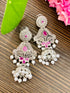 Pink Oxidised Jhumkis × 2